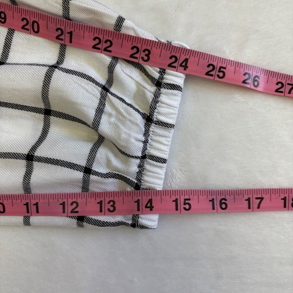 Wrangler White/Black Plaid Popover Blouse, 3/4 Sleeves, Large, NWT - Picture 13 of 15